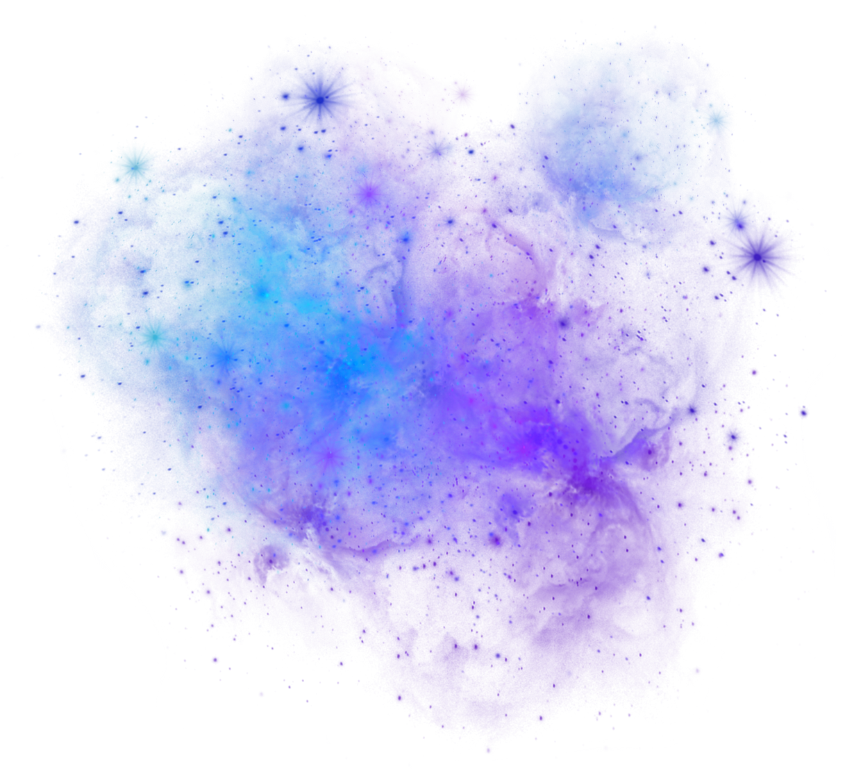 Blue Violet & Green Space Galaxy Overlay Background